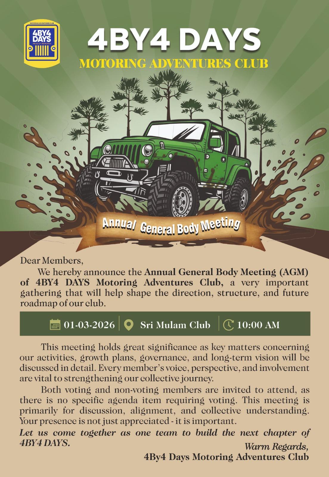 4BY4Day' S Annual General Body Meeting